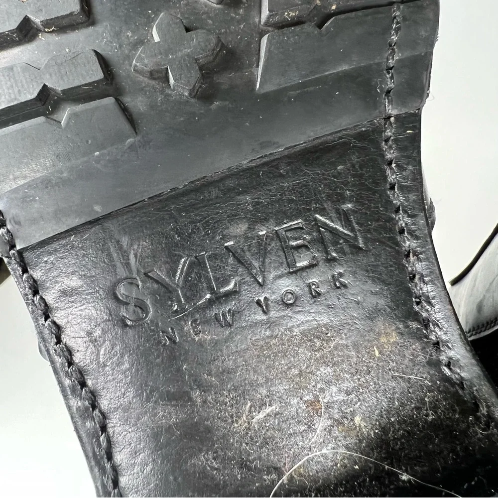 SYLVEN NEW YORK Raen Faux Fur Lined Chelsea Rain Boot In Black Womens Size 11